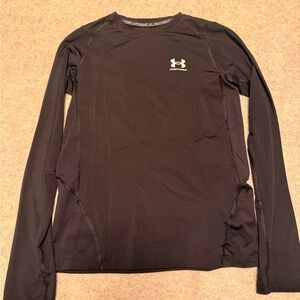 2 Under Armour HeatGear Black Fitted Shirt for boys